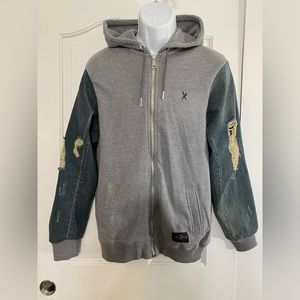 Marc ecko jacket jean sleeves  Heather Grey